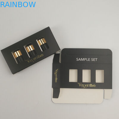 Boîte de empaquetage de papier cosmétique imprimée UV faite sur commande de carton rectangulaire de tube de Logo Gold Foil pour des soins de la peau de sérum d'essence