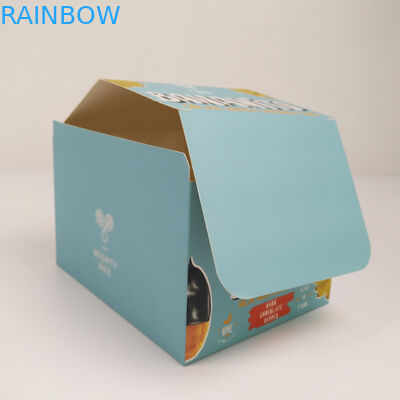 La boîte de présentation se pliante faite sur commande de larme de carton de carton loin, les casse-croûte au détail de compteur du carton ondulé PDQ empaquettent la boîte de empaquetage