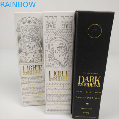 Petite boîte de papier de empaquetage cosmétique de estampillage chaude de luxe noire pliable en gros faite sur commande de cadeau de feuille d'or