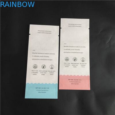 L'emballage composé biodégradable d'épice de poudre de nourriture de PLA de papier d'emballage d'ami d'Eco met en sac trois poches latérales de joint