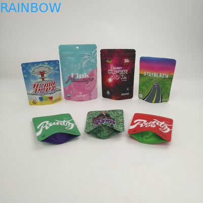 Les biscuits adaptés aux besoins du client du logo 3.5g 7g 14g 28g 1pound tiennent des sacs pour des cannabis Runtz de Kush Haze Herb CBD