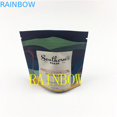 Edibles imprimés faits sur commande de biscuit de fleur secs par 28g de 3.5g 7g empaquetant des sacs de poche de graine de mylar de preuve d'odeur