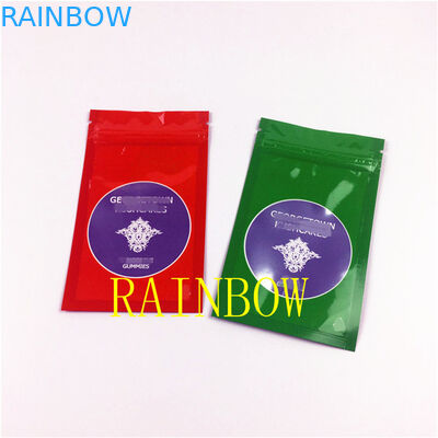 La poignée faite sur commande de LOGO a scellé les sacs plats d'aluminium de mylar avec la fenêtre claire pour des edibles de poudre de Chia Seed Matcha empaquetant la poche