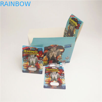 les pilules 90mic sexuelles boursouflent les cartes de papier pour le magnum de rhinocéros