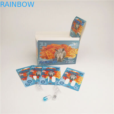 les pilules 90mic sexuelles boursouflent les cartes de papier pour le magnum de rhinocéros