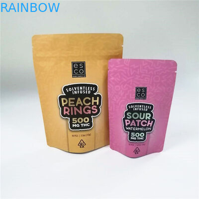 La poche Cbd Thc de preuve d'odeur de MOPP CMYK Mylar tiennent la poche de tirette