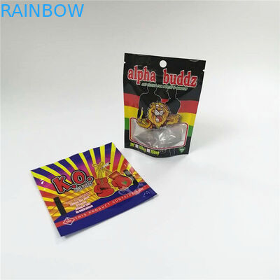 L'aluminium de CMYK 160mic a stratifié les sacs gommeux de empaquetage d'AL 0.7C THC Mylar de sacs