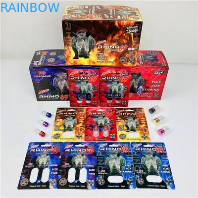 Cartes 3D en plastique du trou 89X127mm de double de FDA pour le rhinocéros 7