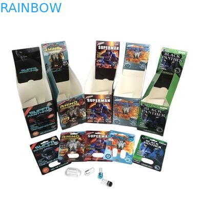 Carte de papier de boursouflure de la carte 500k 3D de boursouflure de pilule de sexe de GV d'hologramme avec la boîte de présentation