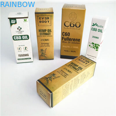 L'emballage de papier de cosmétiques de GV CMYK enferme dans une boîte l'estampillage d'aluminium de 2oz 60ml 30ml