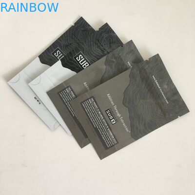 Support de preuve d'odeur vers le haut des sacs de Mylar de poches avec les sachets en matière plastique de fleur zip-lock du cannabis 1g avec la fenêtre claire de trou de cintre