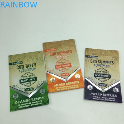 1g imprimés faits sur commande 3.5g réutilisent sac comestible gommeux de mauvaise herbe du support 3.5g mylar de l'ours CBD de tirette de preuve d'odeur le petit