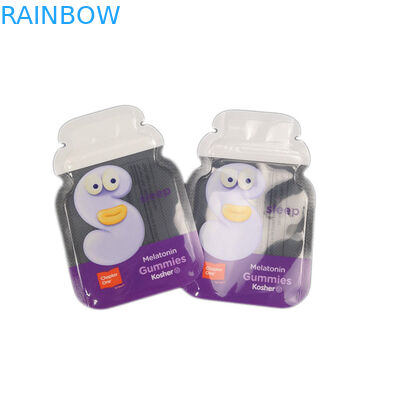 Emballage fait sur commande zip-lock en plastique en gros de poches de Logo Cb Edible Gummy Bags de forme irrégulière