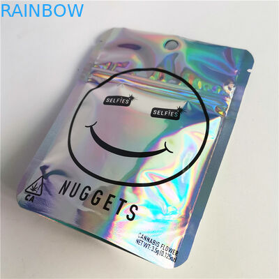 sac de fines herbes de tirette de Matte Glossy 12C VMPET Cbd d'emballage d'encens de 3.5g Cbd