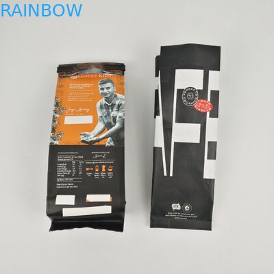 sac latéral de emballage de tirette de gousset de PE de GV 12C de sac de fond plat de 200mic CMYK