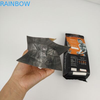 sac latéral de emballage de tirette de gousset de PE de GV 12C de sac de fond plat de 200mic CMYK