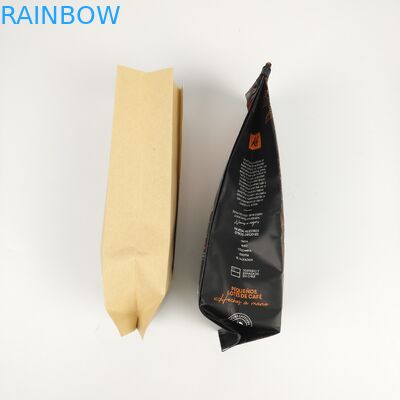 sac latéral de emballage de tirette de gousset de PE de GV 12C de sac de fond plat de 200mic CMYK