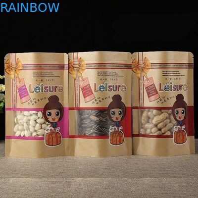 sac zip-lock de sac de papier de 100mic emballage du café CMYK de papier Standup de nourriture