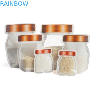 Mason Jar Pouches For CBD sème les poches de emballage irrégulières de feuille indica de Gummies THC de fleur de CBD avec la tirette