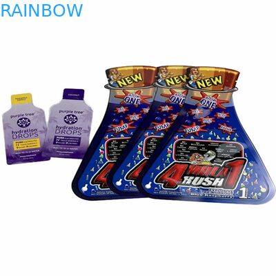 Sachet crème cosmétique formé spécial de shampooing d'impression de Mylar de toucher doux en plastique d'emballages de poche comestible faite sur commande du delta 8