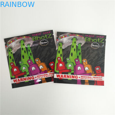 Preuve d'odeur de tirette de preuve d'enfant papier d'aluminium l'huile Bud Weed Gummy Candy Sachet de THC 420 CBD
