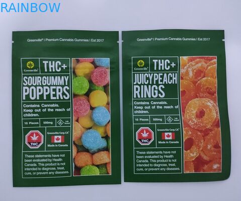 amis de papier d'aluminium de 1g 4g 7g 10g empaquetant le sac de preuve d'odeur du delta 8 de poche de gummies du sac CBD avec la tirette