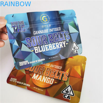 amis de papier d'aluminium de 1g 4g 7g 10g empaquetant le sac de preuve d'odeur du delta 8 de poche de gummies du sac CBD avec la tirette