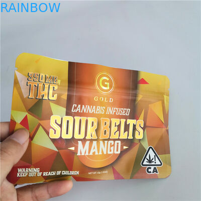 4X6 avance Mylar petit à petit les sacs que zip-lock déjouent les mauvaises herbes suisses rayées de THC CBD