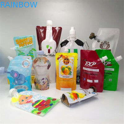 La poche liquide en plastique mylar de bec de preuve met en sac en gros pour des paquets d'emballage de poche de nourriture de thé de lait d'aliment pour bébé de jus