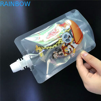 La poche liquide en plastique mylar de bec de preuve met en sac en gros pour des paquets d'emballage de poche de nourriture de thé de lait d'aliment pour bébé de jus