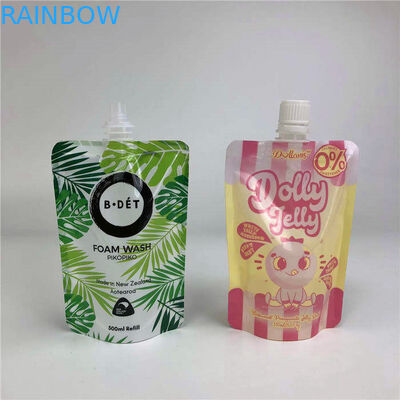 Personnel adaptez le liquide aux besoins du client 1liter tiennent la poche mate de bec d'huile de graines de label d'impression de sac