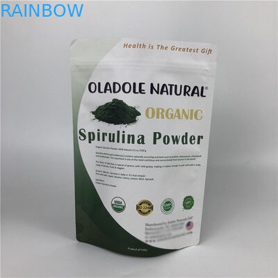 Sacs en papier blancs de impression faits sur commande de Papier d'emballage de poche de Chips Zip Lock Stand Up