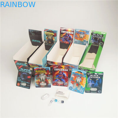 La capsule de rhinocéros de pilule boursouflent le papier réutilisé par 200mic de papier du rhinocéros 7 de cartes d'empaquetage