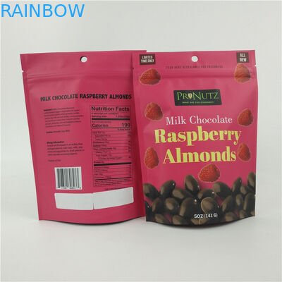 Le sachet en matière plastique comestible de VMPET CMYK a soudé à chaud des écrous de chocolat ébrèche 1.2C
