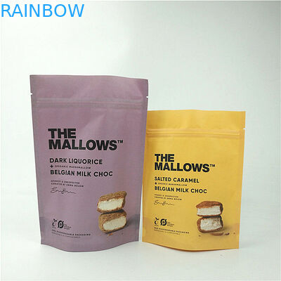 Les casse-croûte lait le support de papier d'emballage de chocolat vers le haut du PE d'ANIMAL FAMILIER de MOPP stratifié par poche