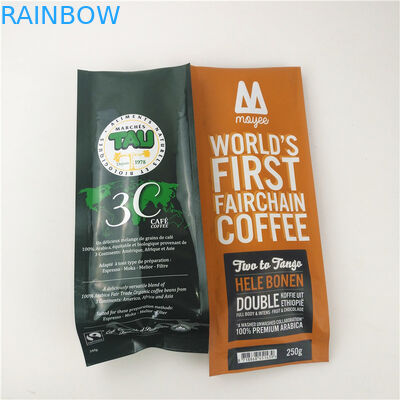 Sachets en plastique latéraux de Matte Glossy Resealable Coffee Beans de sac de gousset de l'ANIMAL FAMILIER VMPET