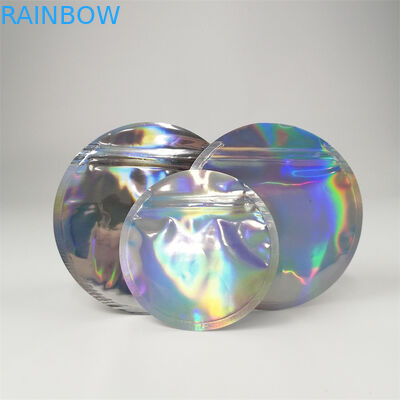 Adapté aux besoins du client l'impression du rond comestible a formé les sachets en matière plastique empaquetant 3.5g 7g