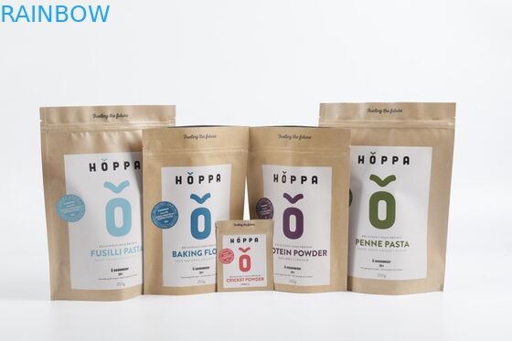 La poche biodégradable faite sur commande de tirette de papier de PLA emballage tiennent l'emballage alimentaire de thé