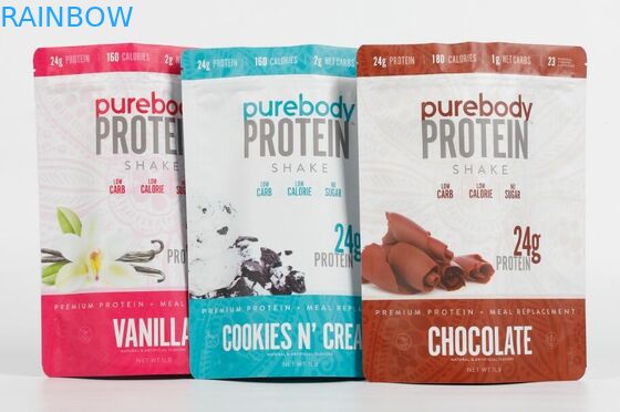 Poche comestible adaptée aux besoins du client de support zip-lock d'emballage de sachets en matière plastique de Mylar pour la nourriture