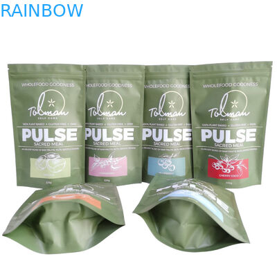 Poche comestible adaptée aux besoins du client de support zip-lock d'emballage de sachets en matière plastique de Mylar pour la nourriture