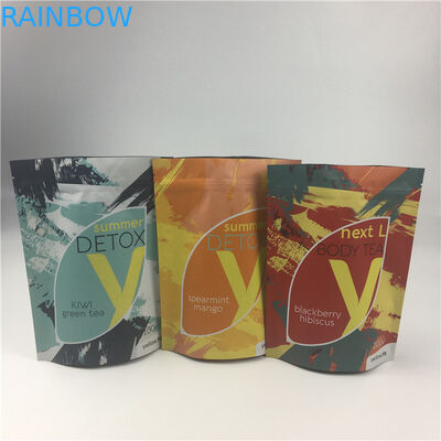 Sacs d'emballage de nourriture de thé de preuve d'odeur de Doypack de papier d'aluminium avec la tirette