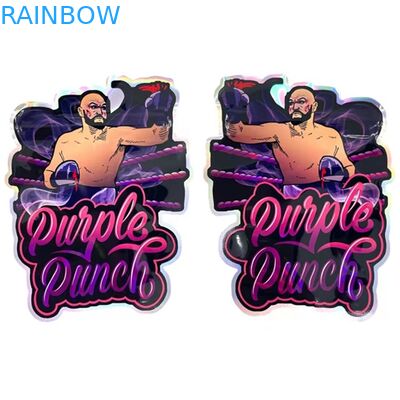 La coutume découpée avec des matrices rescellable irrégulière de poche de sucrerie de cercle forment le sac 3.5G 7G de Mylar