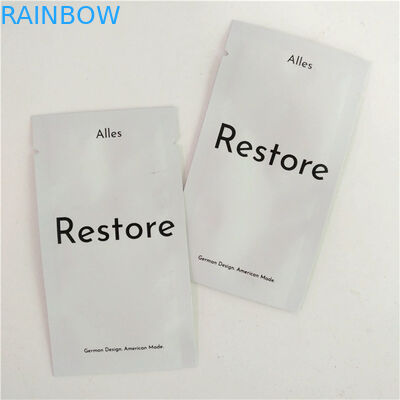 Les cosmétiques thermoscellés prélèvent les sachets de empaquetage la poche que plate Mylar déjouent 3 sacs de joint de côtés