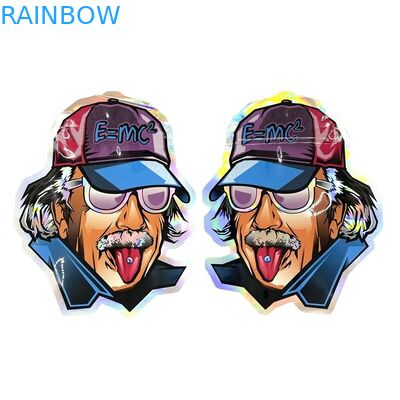 L'odeur en plastique faite sur commande de sac de tirette de Mylar de forme irrégulière rendent 3.5g 7g résistant