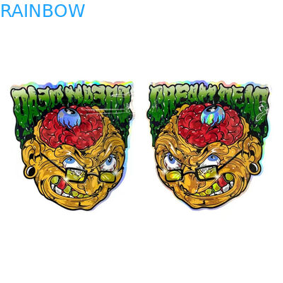 La serrure rescellable irrégulière Mylar de fermeture éclair met en sac le sachet en matière plastique de sucrerie