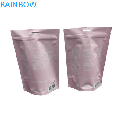 Le support imprimé par coutume de papier d'aluminium vers le haut de la poche en plastique de tirette pour le corps de sel de mer d'océan frottent crème