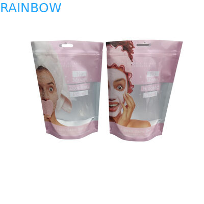 Le support imprimé par coutume de papier d'aluminium vers le haut de la poche en plastique de tirette pour le corps de sel de mer d'océan frottent crème