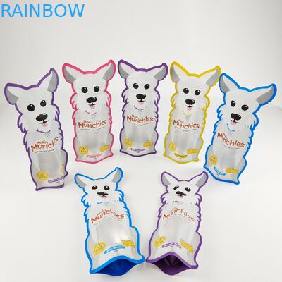 L'emballage d'aluminium d'impression de Digital mettent en sac la poche comestible découpée avec des matrices en plastique irrégulière de tirette de nourriture