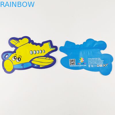 Mylar imprimé fait sur commande formé spécial met en sac la poche irrégulière découpée avec des matrices avec la tirette