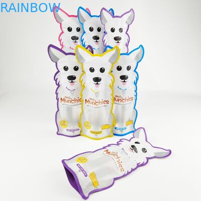 Mylar imprimé fait sur commande formé spécial met en sac la poche irrégulière découpée avec des matrices avec la tirette